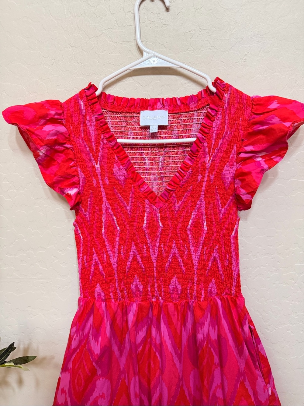 Sugarlips Pink and Red V-Neck Tiered Maxi Dress - Picture 2 of 12
